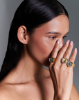 anillo tipo graduación, hecho a mano, figura humana, marca mexicana, aleación de latón, plateado, arte, anillo chunky, regalo de cumpleaños para mujer, regalo de aniversario para mujer, regalo para hombre, anillo para hombre, anillo para mujer, diseño mexicano, hecho en México