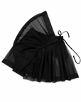 top falda multifuncional con bolsas, top que se hace falda con bolsas, top corte halter, falda tableada con vuelo, falda con bolsas, falda blanca, falda negra, diseño mexicano, hecho a mano, hecho en México