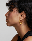 arracadas con figuras humanas, arracadas grandes, hoops, aleación de latón, chapado de oro 24k, chapado de plata, aretes para mujer, aretes para hombre, diseño mexicano, hecho en México, hecho a mano