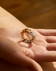 anillo ajustable, anillo con chapa de oro, anillo para hombre, anillo para mujer, anillo, amistad, mujeres, diseño mexicano, hecho a mano, hecho en México