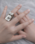 anillo figura humana, hecho a mano, figura humana, marca mexicana, aleación de latón, plata .925, plateado, arte, anillo chunky, regalo de cumpleaños para mujer, regalo de aniversario para mujer, regalo para hombre, anillo para hombre, anillo para mujer, diseño mexicano, hecho en México