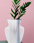 White paper vase Octaevo, "Cyano"