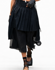 Falda Pinstripe Asimétrica