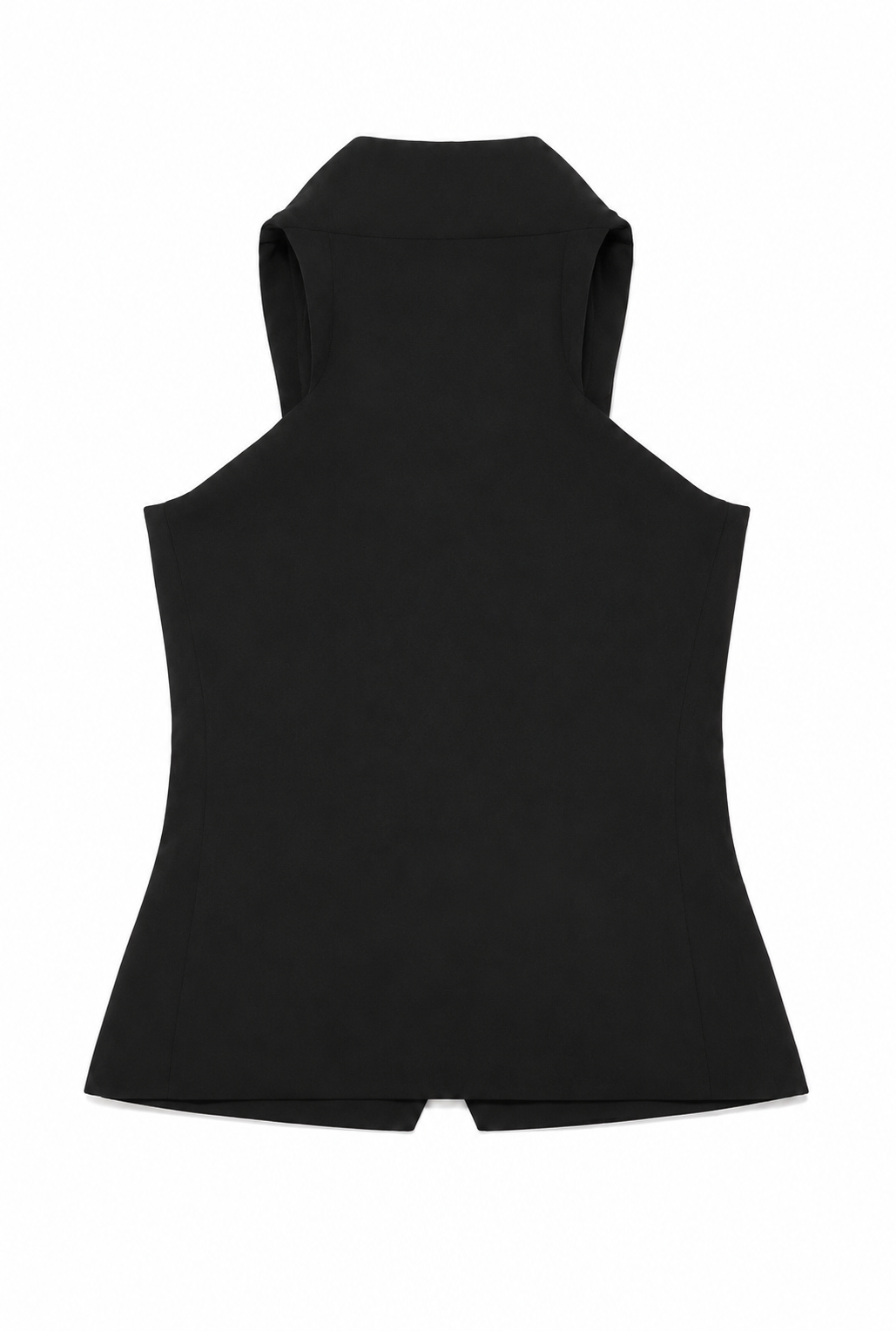 top tipo chaleco, top asimétrico, top sin mangas, top para mujer, top con cuello medio alto, hecho a mano, hecho en México