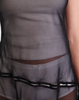 vestido semi transparente con botones, vestido 2 en 1, vestido tela delgada, vestido para mujer, vestido con botones, vestido multifuncional, vestido fresco, diseño mexicano, hecho a mano, hecho en México